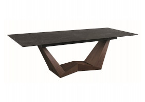 Стіл обідній розкладний BONUCCI CERAMIC 200(250)*98 чорний NERO GRECO/горіх BONUCCICO200