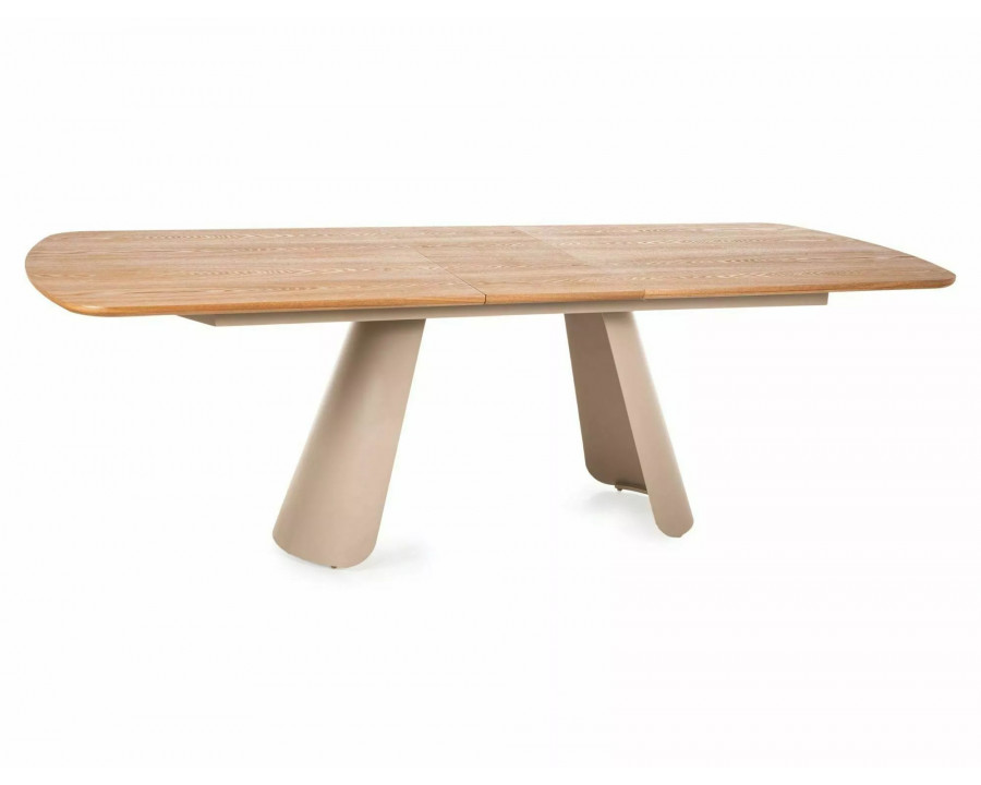 Стіл обідній кухонний розкладний Canon (200–240)×100 см Дуб / Кашемір каркас