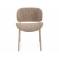 Стілець кухонний обідній м'який Kiso Noelle Темно-бежева тканина / Кашемір каркас