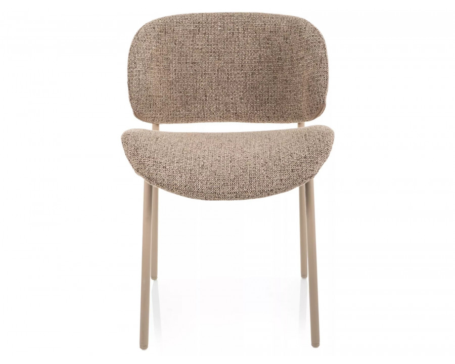 Стілець кухонний обідній м'який Kiso Noelle Темно-бежева тканина / Кашемір каркас