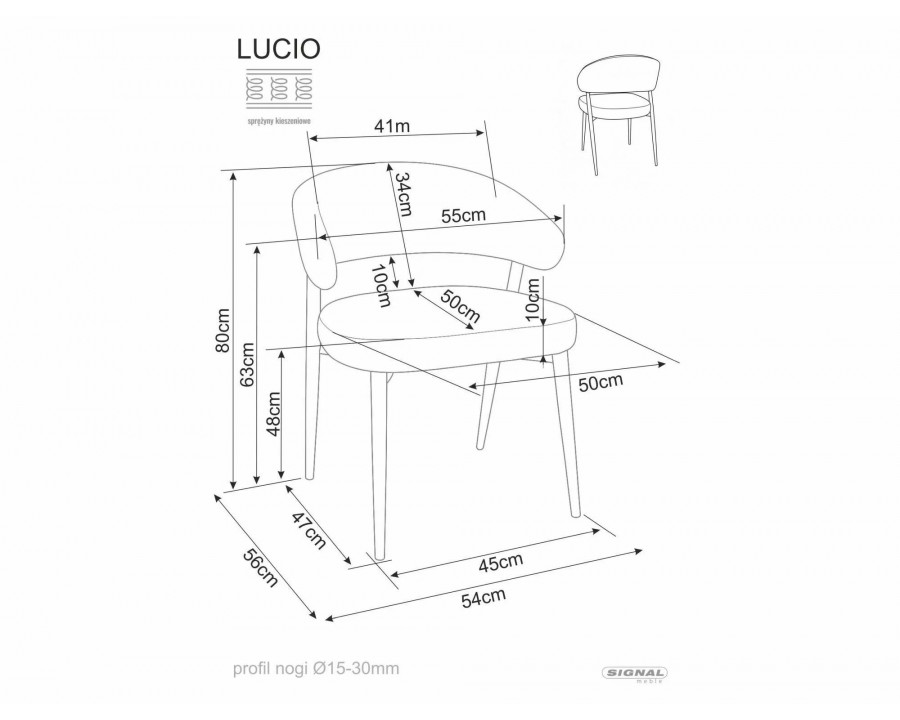 Стілець кухонний обідній м'який Lucio Noelle Сіра тканина / Чорний каркас