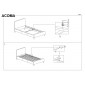 Односпальне ліжко Acoma 90X200 Сірий ACOMA90SZD