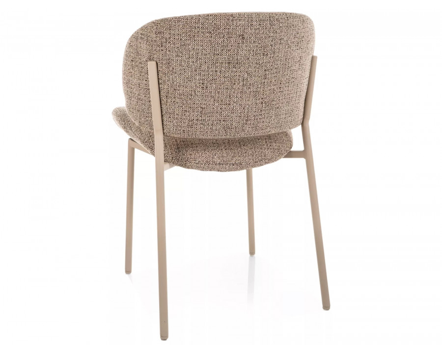 Стілець кухонний обідній м'який Kiso Noelle Темно-бежева тканина / Кашемір каркас