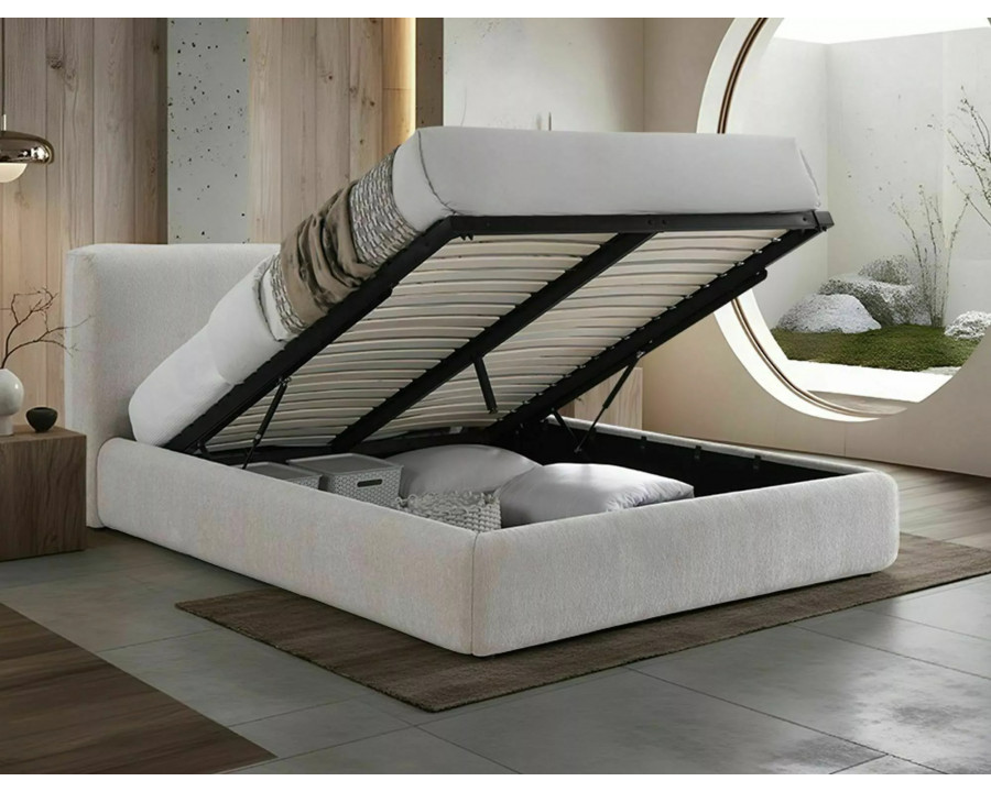 Ліжко двоспальне м'яке Modena Raven 160×200 Бежева тканина