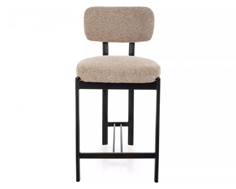 Напівбарний стілець кухонний Misaki H-2 Бежева тканина / Чорний каркас