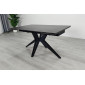 Стіл обідній розкладний VINCENT CERAMIC 140(200)*90 графіт мат/чорний