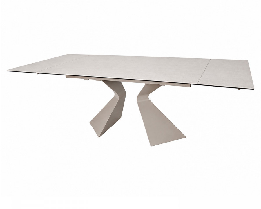 Стіл обідній розкладний LAURA CERAMIC 160(240)*90 Бежевий мат / Бежевий